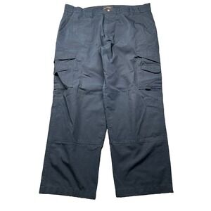 Tru Spec Tactical Cargo Pants Mens 40x30 Navy Blue Ripstop Work Trousers